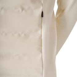 Gilet da donna senza maniche Equestro con zip in tessuto tecnico misto Bianco antico Beige