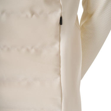 Gilet da donna senza maniche Equestro con zip in tessuto tecnico misto Bianco antico Beige