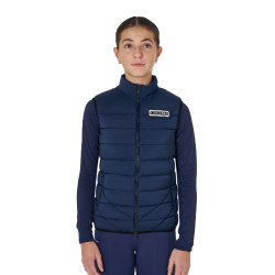 Gilet senza maniche da ragazza Equestro in nylon tecnico Blazer marine Blu marino