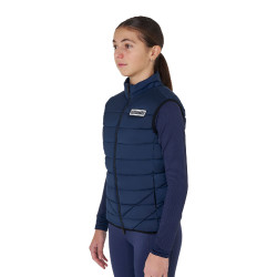 Gilet senza maniche da ragazza Equestro in nylon tecnico Blazer marine Blu marino