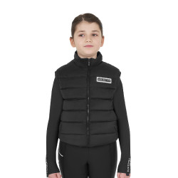 Gilet senza maniche da ragazza Equestro in nylon tecnico Nero