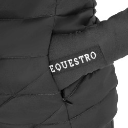 Gilet senza maniche da ragazza Equestro in nylon tecnico Nero