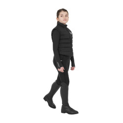 Gilet senza maniche da ragazza Equestro in nylon tecnico Nero