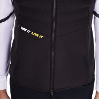 Gilet da uomo Equestro senza maniche a taglio slim in tessuto tecnico Nero Gilet da uomo Equestro senza maniche a taglio slim in tessuto tecnico Nero