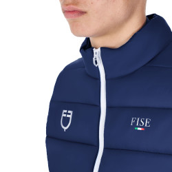Gilet da uomo senza maniche Equestro x FISE taglio slim Blazer marine Blu marino