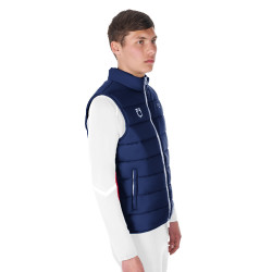 Gilet da uomo senza maniche Equestro x FISE taglio slim Blazer marine Blu marino