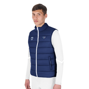 Gilet da uomo senza maniche Equestro x FISE taglio slim Blazer marine Blu marino