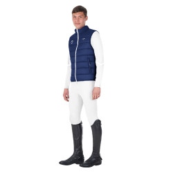 Gilet da uomo senza maniche Equestro x FISE taglio slim Blazer marine Blu marino