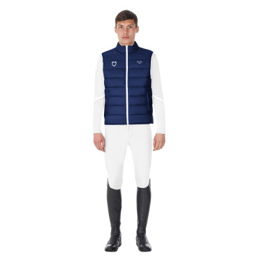 Gilet da uomo senza maniche Equestro x FISE taglio slim Blazer marine Blu marino