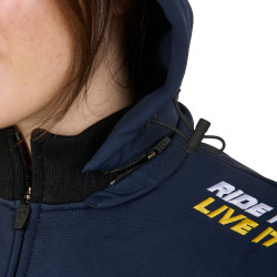 Giacca softshell Equestro New Style multilogo Blazer marine Blu marino