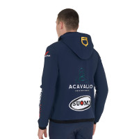 Giacca softshell da uomo Equestro New Style Multilogo Blazer marine Blu marino