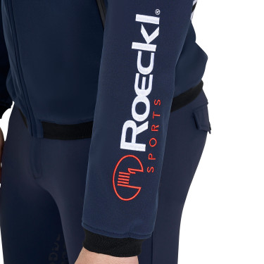 Giacca softshell da uomo Equestro New Style Multilogo Blazer marine Blu marino