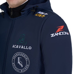 Giacca softshell da uomo Equestro New Style Multilogo Blazer marine Blu marino