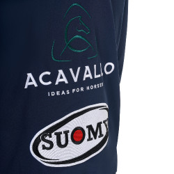 Giacca softshell da uomo Equestro New Style Multilogo Blazer marine Blu marino