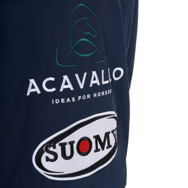 Giacca softshell da uomo Equestro New Style Multilogo Blazer marine Blu marino