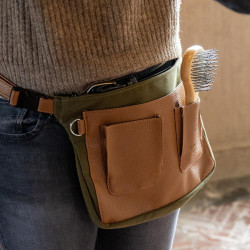 Borsello da cintura Grooming Deluxe by Kentucky Canvas per intrecciare Kaki
