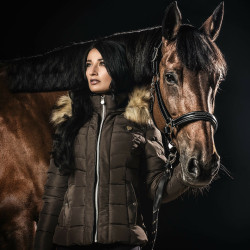 Parka donna VAASA Flags & Cup Talpa Marrone