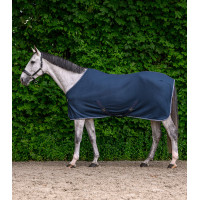 Coperta in pile Economic Waldhausen con cinghie incrociate Nero