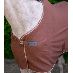 Coperta in pile Economic Waldhausen con cinghie incrociate Mocca Marrone