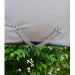Coperta in pile Economic Waldhausen con cinghie incrociate Grigio argento