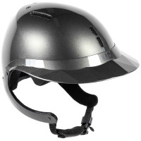 Casco da equitazione Naca Gravity XP Grigio grafite lucido / nero
