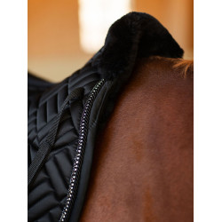 Sottosella da dressage Equestrian Stockholm in finto montone Crystal Nero Sottosella da dressage Equestrian Stockholm in finto montone Crystal Nero