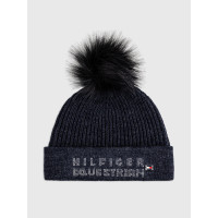 Cappello con pompon Tommy Hilfiger Equestrian Ottawa Cielo del deserto Blu