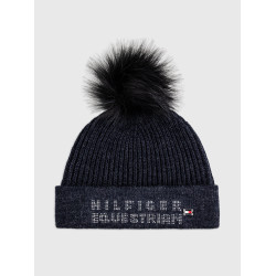 Cappello con pompon Tommy Hilfiger Equestrian Ottawa Cielo del deserto Blu