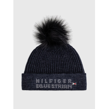 Cappello con pompon Tommy Hilfiger Equestrian Ottawa Cielo del deserto Blu