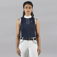 Polo CANDIBA da donna senza maniche Flags & Cup Blu navy Polo CANDIBA da donna senza maniche Flags & Cup Blu navy