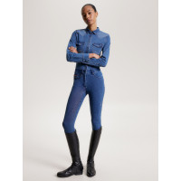 Camicia in denim Tommy Hilfiger Equestrian stretch Woodside da donna Patrimonio Blu Camicia in denim Tommy Hilfiger Equestrian stretch Woodside da donna Patrimonio Blu