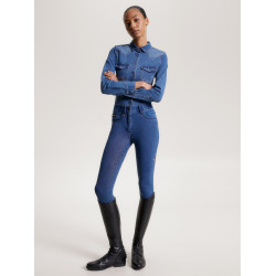 Camicia in denim Tommy Hilfiger Equestrian stretch Woodside da donna Patrimonio Blu Camicia in denim Tommy Hilfiger Equestrian stretch Woodside da donna Patrimonio Blu