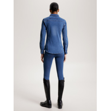 Camicia in denim Tommy Hilfiger Equestrian stretch Woodside da donna Patrimonio Blu Camicia in denim Tommy Hilfiger Equestrian stretch Woodside da donna Patrimonio Blu