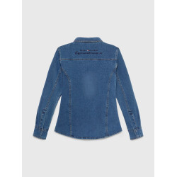 Camicia in denim Tommy Hilfiger Equestrian stretch Woodside da donna Patrimonio Blu Camicia in denim Tommy Hilfiger Equestrian stretch Woodside da donna Patrimonio Blu