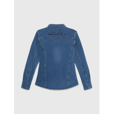 Camicia in denim Tommy Hilfiger Equestrian stretch Woodside da donna Patrimonio Blu Camicia in denim Tommy Hilfiger Equestrian stretch Woodside da donna Patrimonio Blu
