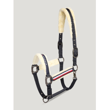 Capezzina con pelliccia Tommy Hilfiger Equestrian Kennedy Cielo del deserto Blu