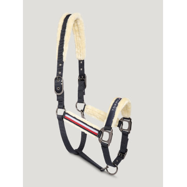 Capezzina con pelliccia Tommy Hilfiger Equestrian Kennedy Cielo del deserto Blu