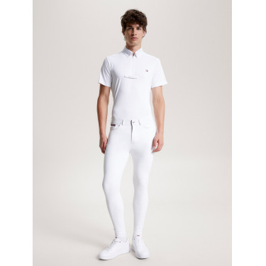 Pantaloni da equitazione Tommy Hilfiger Equestrian quattro stagioni Geneva grip al ginocchio uomo Bianco ottico
