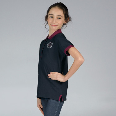 Polo bambino CALI Flags & Cup Blu navy