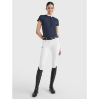 Polo da concorso Tommy Hilfiger Equestrian a maniche corte da donna Bianco ottico