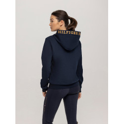 Felpa con cappuccio Tommy Hilfiger Equestrian Colorado logo donna Cielo del deserto Blu Felpa con cappuccio Tommy Hilfiger Equestrian Colorado logo donna Cielo del deserto Blu