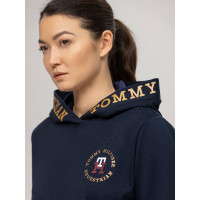 Felpa con cappuccio Tommy Hilfiger Equestrian Colorado logo donna Cielo del deserto Blu