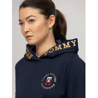 Felpa con cappuccio Tommy Hilfiger Equestrian Colorado logo donna Cielo del deserto Blu Felpa con cappuccio Tommy Hilfiger Equestrian Colorado logo donna Cielo del deserto Blu