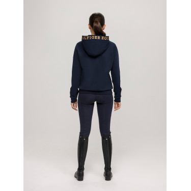 Felpa con cappuccio Tommy Hilfiger Equestrian Colorado logo donna Cielo del deserto Blu Felpa con cappuccio Tommy Hilfiger Equestrian Colorado logo donna Cielo del deserto Blu