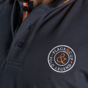 Polo uomo MEXICO Flags & Cup Blu navy