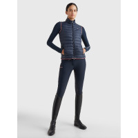 Gilet smanicato da donna Tommy Hilfiger Equestrian leggero in piumino riciclato Cielo del deserto Blu
