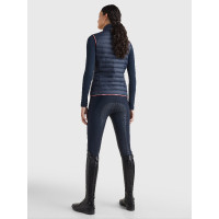 Gilet smanicato da donna Tommy Hilfiger Equestrian leggero in piumino riciclato Cielo del deserto Blu
