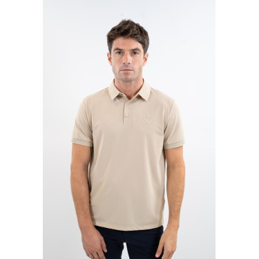 Polo SG x Harcour Nino homme Lino Beige Polo SG x Harcour Nino homme Lino Beige