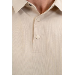 Polo SG x Harcour Nino homme Lino Beige Polo SG x Harcour Nino homme Lino Beige