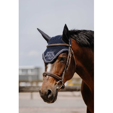 Cuffia anti-mosche Equithème Brocart Marina Blu marino
